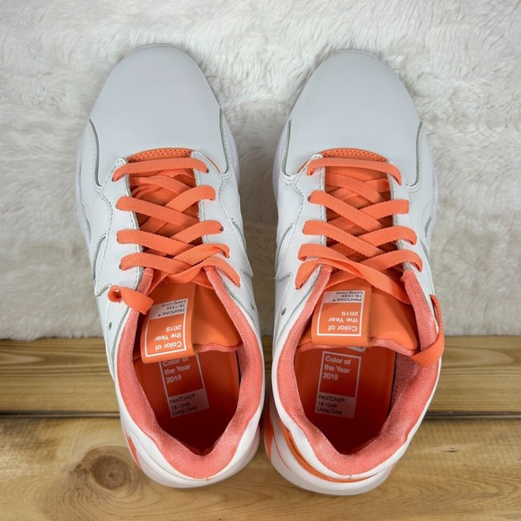 NEW Puma Womens Size 7 Nova x Pantone 2 Running Shoes Coral White Leather - Picture 5 of 11